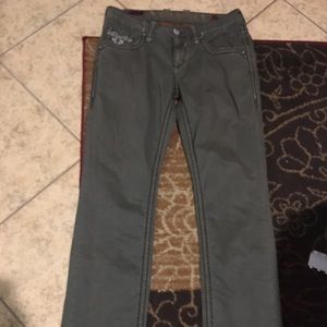 Olive green rock revivals straight